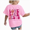thumbnail image 1 of NIEWTR Toddler Girls Short Sleeve T-shirts Graphic Tee Shirt for Girls Crew Neck Soft Loose Childrens Spring Tops,, 1 of 6