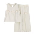 thumbnail image 1 of NIEWTR Toddler Girls Summer Outfit Cotton Top and Shorts Clothing Set 2Pcs Summer Gift Set 3-4 Years,White, 1 of 9