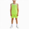 thumbnail image 1 of NIEWTR Toddler Kids Athletic Summer Outfits Active Set Boys 2 Piece Set Children Gift Set Lightweight Crew Neck Tee & Pull On Shorts 3T-10T(A-Green,7-8 Years), 1 of 9
