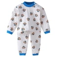 thumbnail image 1 of NIEWTR Toddler Kids Baby Boy Fall Outfits 1T 2T 3T Color Block Long Sleeve Tops Pants Winter Clothes Sets Fall Winter Outfits Children's Gift,3-6 Months,Blue, 1 of 7