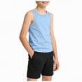 thumbnail image 1 of NIEWTR Toddler Little Boys' Athlete Tank Tops 100% Cotton Sleeveless Undershirts Sport Casual Summer Clothes for Boy Tanks(A-Light Blue,5-6 Years), 1 of 5