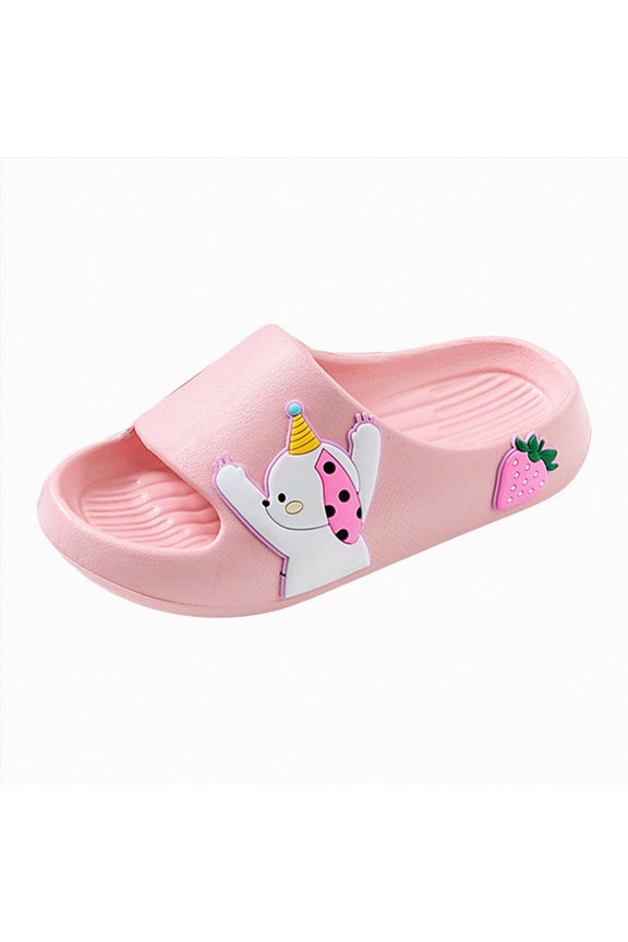 Toddler Little Kids Beach Pool Cloud Slides Anti-Skid Shower Slippers Cute Summer Shoes for Girls and Boys(Pink,11.5)