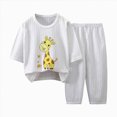 thumbnail image 1 of NIEWTR Toddler Pajamas Set for Kids Long Sleeve Top + Elastic Waist Long Pants Soft Comfy for 18-24M 2T-6T Casual Gift 2-Piece Set(A-Coffee,5-6 Years), 1 of 5