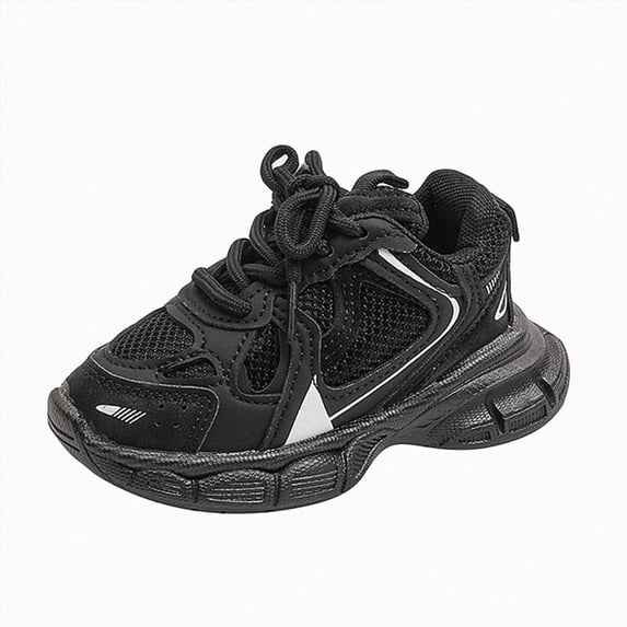 NIEWTR Toddler Shoes Boys Sneakers Girls Walking Shoes Breathable Mesh Toddler Sneakers Kids Running Shoes Non-Slip Tennis Shoe(A-Black,1)