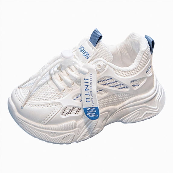 NIEWTR Toddler Shoes Girl Tennis Shoes Girls Slip On Shoes Boys Breathable Sneakers Lightweight Kids Athletic Running Walking Shoes(A-Blue,3)