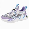 thumbnail image 1 of NIEWTR Toddler Shoes Kids Breathable Sneakers Mesh Lightweight Easy Walk Casual Sport Strap Athletic Running Shoes for Girls(A-Purple,13), 1 of 2