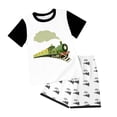 thumbnail image 1 of NIEWTR Toddler Summer Pjs Outfit For 2-3 Years Outfit Toddler Boy Summer Short Sleeves T-Shirt Tank Tops Elastic Shorts Set 2Pcs 2PCS Set Dailywear Set, 1 of 6