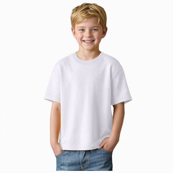 NIEWTR Toddler Summer Tops Children's Solid Color T Shirt Kids Boys Casual Round Neck Short Sleeve Clothes