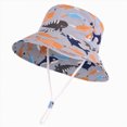 thumbnail image 1 of NIEWTR Toddler Sun Hat UPF 50+ Sun Protective Bucket Hat for Kids Boys Girls Wide Brim Summer Beach Fishing Safari Adjustable Hat(A-Grey,1-2 Years), 1 of 9
