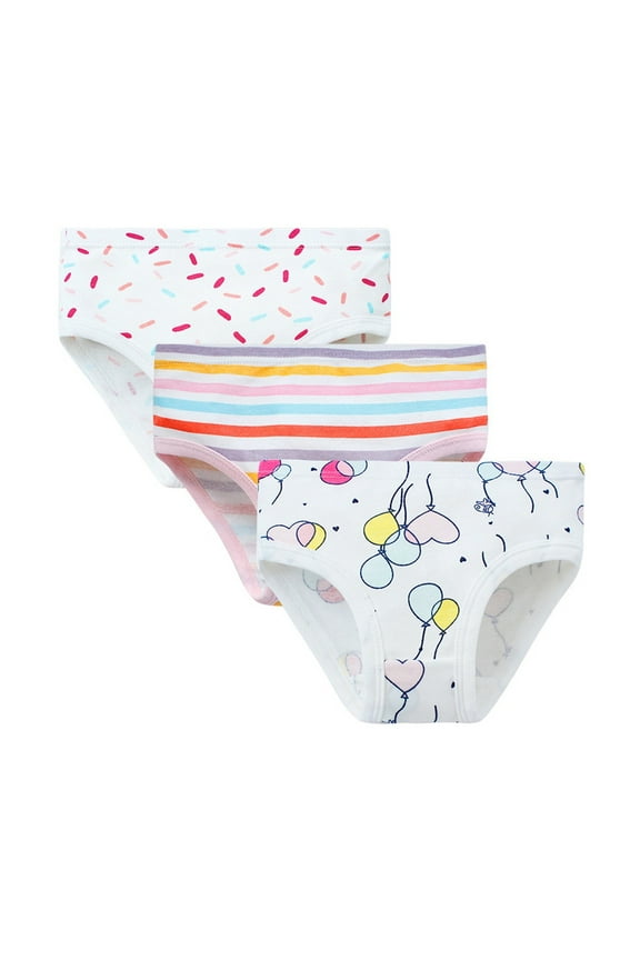 Toddler Training Underwear Girls Cool Breathable Comfort Cotton Underwear Little Girls'Briefs Baby Undies Girls Triangle or Teen Girls for 0--6 years