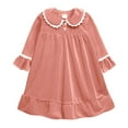thumbnail image 1 of NIEWTR Toddler Tutu Dresses Little Girls Velvet Tulle Fall Winter Long Sleeve Ruffle Holiday Party Dress 0-9Y Party Dresses Fall Winter 2024(Pink,9-12 Months), 1 of 5