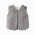 thumbnail image 1 of NIEWTR Toddler Vest Boys Girls Fleece Vest Kids Fall Winter Clothes Boy Sleeveless Jacket Athletic Coat(B-Grey,12-18 Months), 1 of 5