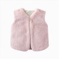 thumbnail image 1 of NIEWTR Toddler Vest Boys Girls Fleece Vest Kids Fall Winter Clothes Boy Sleeveless Jacket Athletic Coat(B-Pink,12-18 Months), 1 of 8