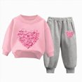 thumbnail image 1 of NIEWTR Toddler pajamas Baby Girl Fall Clothes 1T 2T 3T 4T 5T​Kids Winter Outfits Long Sleeve Trucks Sweatshirt Tops Jogger Pants Set Children Gift Set(A-Pink,2-3 Years), 1 of 4
