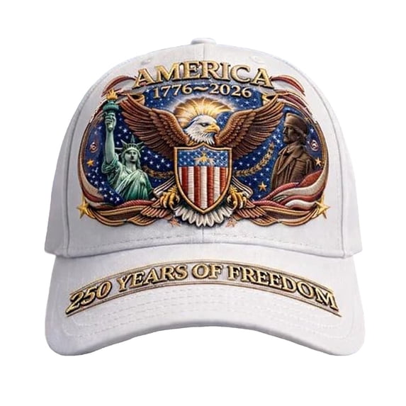 NIEWTR U.S.A 250 Years Hat, Embroidered Bald Eagle, Adjustable Retro Washed Baseball Cap for Men Women(B,One Size)