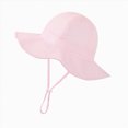 thumbnail image 1 of NIEWTR UPF 50+ Baby Girl Boy Sun Hat Sun Protection Toddler Bucket Hat Newborn Adjustable Breathable Mesh Infant Beach Cap(A-Light Pink,6-12 Months), 1 of 4