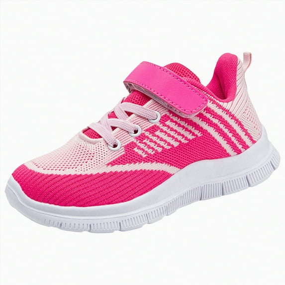 NIEWTR Unisex-Child Lightweight Breathable Knit Athletic Running Sneakers for Kids Shoes for Toddler Boys Girls Running Athletic Lightweight Sneakers (Pink,12)
