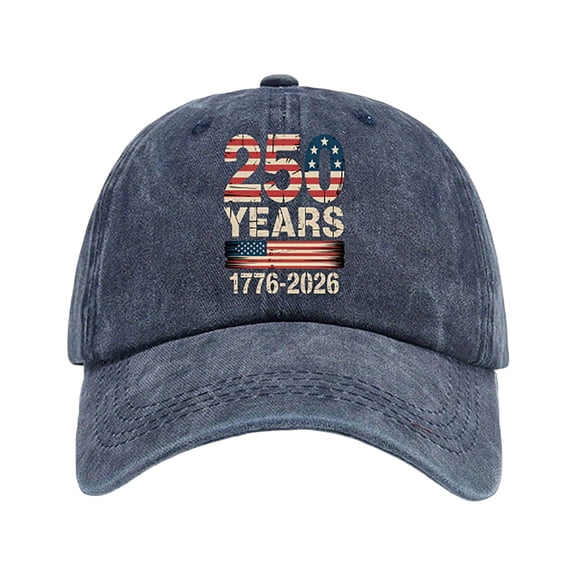 NIEWTR United States 250 Year Anniversary Cap, Embroidered Stars, Adjustable Retro Baseball Hat(B,A)
