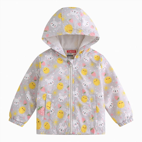 NIEWTR Winter Coats for Boys Cartoon Hooded Jacket Toddler Baby Girls Long Sleeve Zipper Windbreaker Outerwear