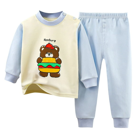 NIEWTR Winter Baby Boy Girl Clothes Set Outfits Unisex Long Sleeve Tops Pants 2PCS Long Sleeve Sweatshirt And Pants 2Pcs Set(12-18 Months)