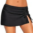 thumbnail image 1 of NIEWTR Women Swim Skirt Solid Color Waistband Skort Bikini Bottom(Black,M), 1 of 5