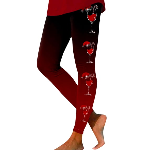 NIEWTR Women's Christmas Leggings Women Christmas Yoga Leggings Christmas Digital Printing Lifting Leggings(,XL)