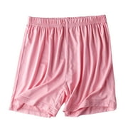NIEWTR Women's Elastic Waist Comfy Casual Shorts with Pockets(Pink,XXL)