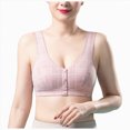 thumbnail image 1 of NIEWTR Women's Front Closure Everyday Bra Post Surgery Compression Bra Comfort Wireless Seamless Push Up Bra Full Coverage Back Smoothing No Underwire Bralettes(Pink,38), 1 of 9