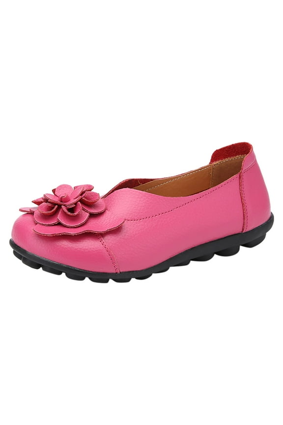 Women's Pointy Toe Loafer Flat Comfortable Suede Work Shoes,Cute Penny Loafer Slip On Ballet Flat(Watermelon Red,8.5)