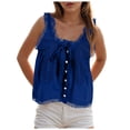thumbnail image 1 of NIEWTR Women's Square Neck Tank Top Sleeveless Double Lined Basic Tops Sharp Collection Womens Tank Summer Tank (S,A180-Blue), 1 of 7