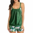 thumbnail image 1 of NIEWTR Women's Tankini Swimsuits 2 Piece Ladies Floral Print Bathing Suit Sets(Green,4XL), 1 of 7