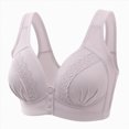 thumbnail image 1 of NIEWTR Womens Bras Comfortable No Underwire Front Closure Bra Seamless Bralette Full Coverage Everyday Bras Wireless(Grey,44), 1 of 7