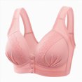 thumbnail image 1 of NIEWTR Womens Bras Comfortable No Underwire Front Closure Bra Seamless Bralette Full Coverage Everyday Bras Wireless(Pink,42), 1 of 3