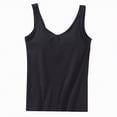 thumbnail image 1 of NIEWTR Womens Camisole with Shelf Bra Cotton Tank Top Adjustable Spaghetti Straps Cami Tops（A01-Black,L), 1 of 4
