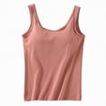 thumbnail image 1 of NIEWTR Womens Camisole with Shelf Bra Cotton Tank Top Adjustable Spaghetti Straps Cami Tops（A01-Pink,M), 1 of 9