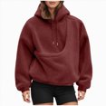 thumbnail image 1 of NIEWTR Womens Dog Pouch Hoodie with Kangaroo Pocket Oversized Pet Carrier Sweatshirts Animal Holder Long Sleeve Pullover, 1 of 7