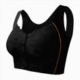 thumbnail image 1 of NIEWTR Womens Front Snap Closure Bras Soft Seamless Wireless Lace Bralettes Comfort Full Coverage Bra(Black,XL), 1 of 4