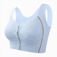 thumbnail image 1 of NIEWTR Womens Front Snap Closure Bras Soft Seamless Wireless Lace Bralettes Comfort Full Coverage Bra(Blue,2XL), 1 of 7