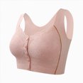 thumbnail image 1 of NIEWTR Womens Front Snap Closure Bras Soft Seamless Wireless Lace Bralettes Comfort Full Coverage Bra(Light Pink,XL), 1 of 6