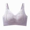 thumbnail image 1 of NIEWTR Womens Full Coverage Bra Back Closure Wireless Seamless No Underwire Push Up Soft Comfort Everyday(A01-Purple,34), 1 of 4