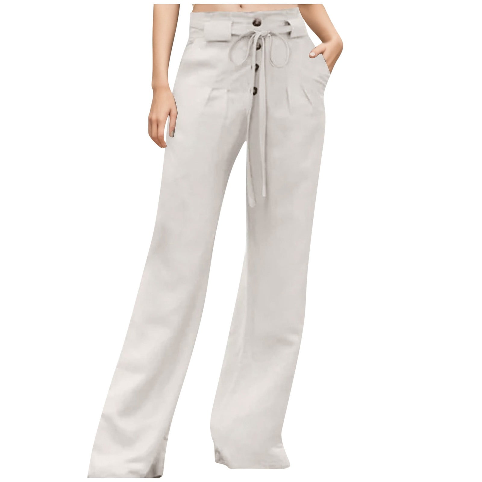 NIEWTR Womens Linen Pants Wide Leg Palazzo Lounge Pant High Waisted