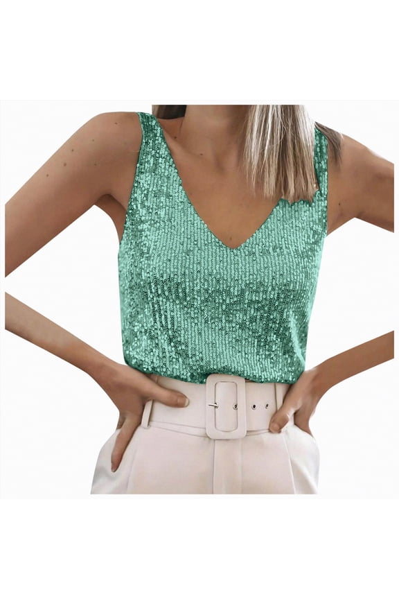 Womens Silk Satin Tank Top V Neck Camisole Cami Spaghetti Strap Top Loose Sleeveless Blouses Tank Shirt(Green,S)