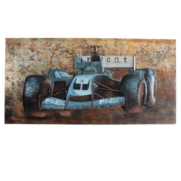 NIFAO 3D Formula 1 Racing Car Wall Art FedEx Early 2000s Inspired 79" x 2" x 40"H