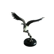 Nifao Bronze Eagle Statue on Marble Base Soaring Bird Sculpture   Bronze Statue on Marble Base, Home Decor, 8L x 5W x 10H