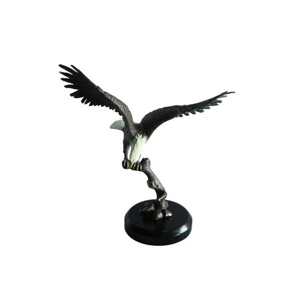 Nifao Bronze Eagle Statue on Marble Base Soaring Bird Sculpture – Bronze Statue on Marble Base, Home Decor, 8"L x 5"W x 10"H