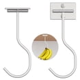 thumbnail image 1 of NIFFGAFF 2-Pack Self Adhesive Banana Hook, Metal Banana Hanger Hook,Under Cabinet Hook For Bananas Or Kitchen Items, Foldable Banana Hook, Keep Bananas Fresh, Silver, 1 of 8