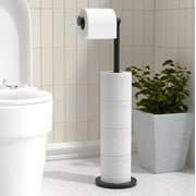 NIFFGAFF Folding Toilet Paper Holder Stand, Freestanding Toilet Roll Holder, Stainless Steel Paper Storage Holds 5 Paper Rolls, Rust Proof, Large Capacity