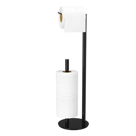 NIFFGAFF Stainless Steel Free-Standing Toilet Paper Holders Stand 3 Paper Rolls