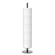 NIFFGAFF Toilet Paper Holder Stand Storage: Freestanding Stainless Steel Roll Holder with Reserve Function, Free Standing Tissue Extender for Bathroom, Toilet Accessory Containers Black