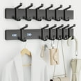 thumbnail image 1 of NIFFGAFF Wall Hook Coat Rack Hanger : 2 Packs Black Hanging Storage Mount for Coats, Jackets, Hats, Towels, Keys, Closet Door Holder, 1 of 7